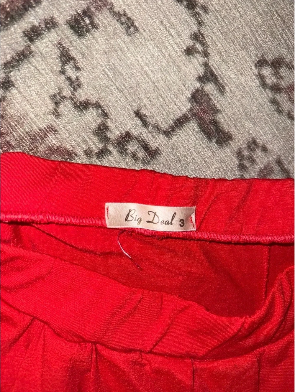 Hot Red skirt size 3 “big deal” brand flare mini elastic